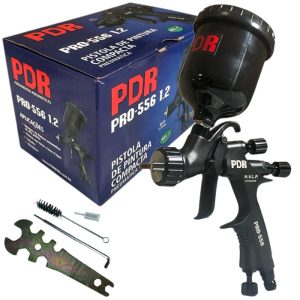PISTOLA PINTURA COMPACTA HVMP 1,2MM COPO PRETO 250ML PDR